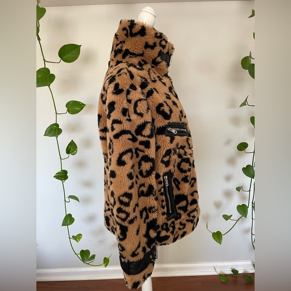 Avec Les Filles Faux Fur Moto Teddy Jacket - Picture 10 of 16